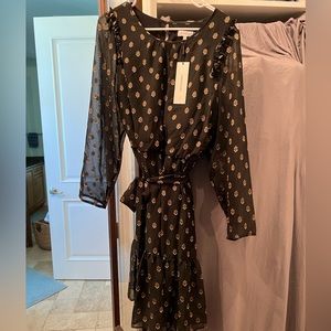 Black and Gold Wrap dress - Calvin Klein